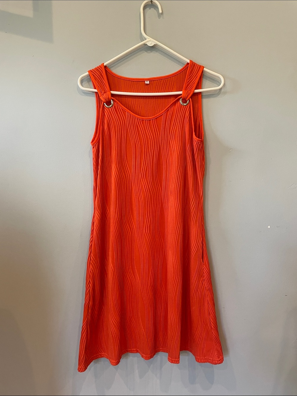 Orange summer sleeveless  dress  small